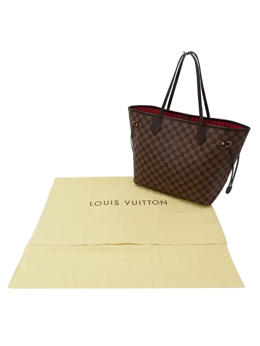 Louis Vuitton Damier Tote Neverfull MM Brown Shoulder Bag